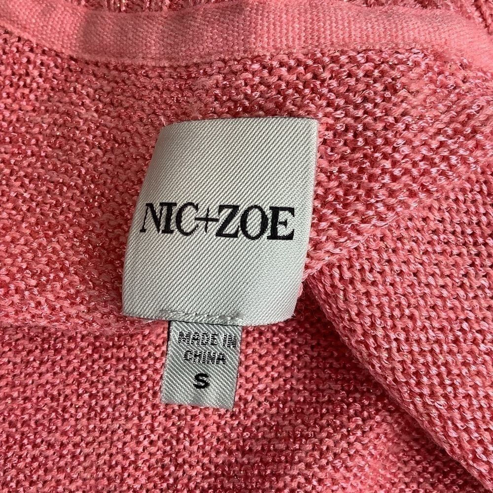 NIC+ZOE SWEATER PINK PATCHWORK SWEATER - Picture 8 of 11